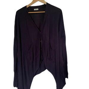 Silence + Noice urban outfitters dark navy blue high low oversized cardigan sz S